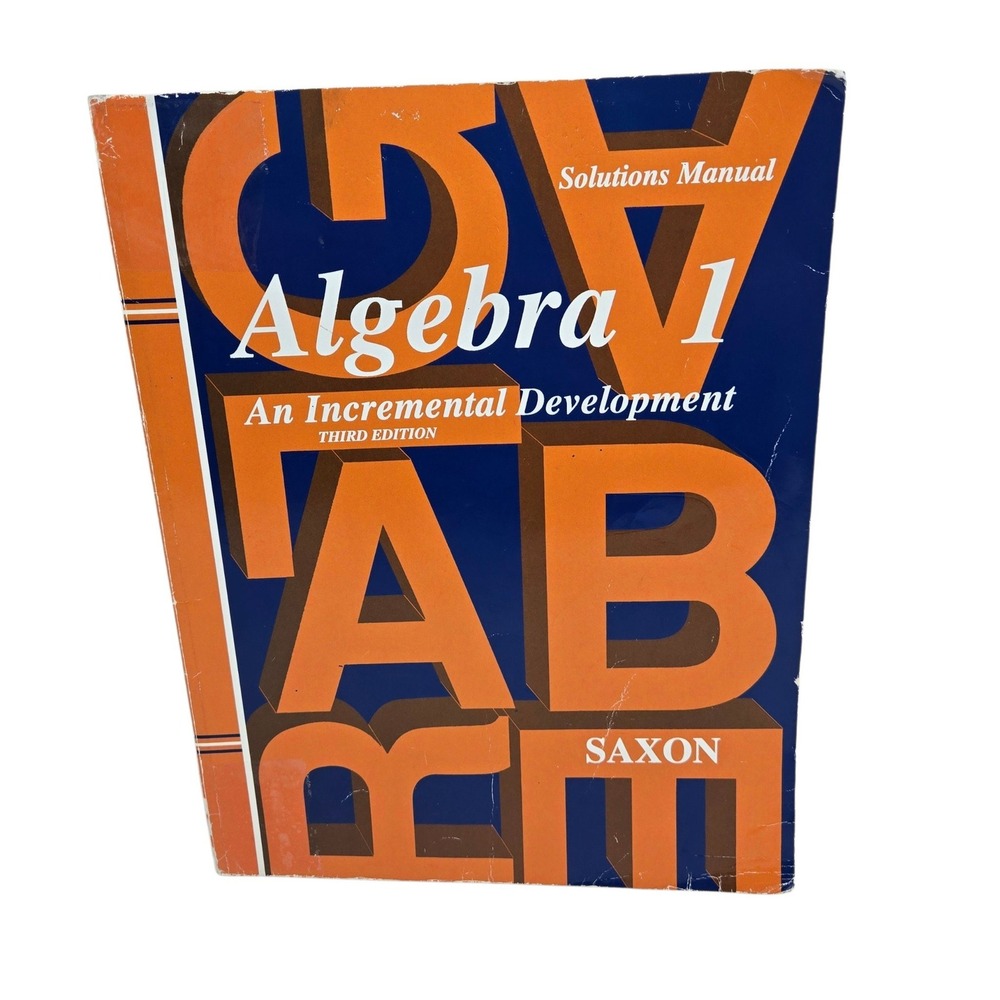 Saxon Algebra 1 Solutions Manual 3rd Edition Math Homeschool Answer Key